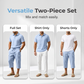 👕☀️Zomerse linnen set voor heren – Losvallend overhemd & cargoshorts, tweedelige outfit