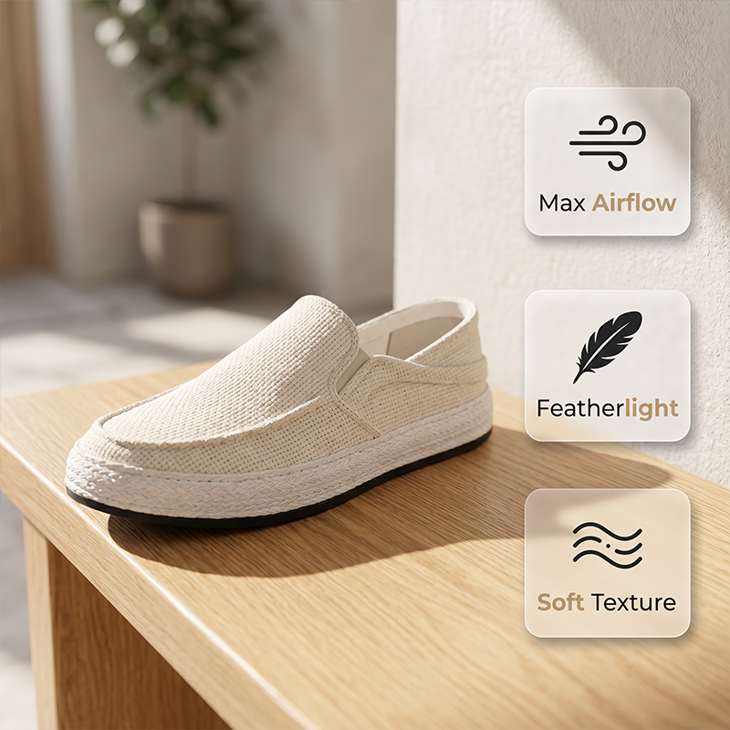 Casual linnen herenschoenen: lichtgewicht zomerse instappers (lazy loafers)