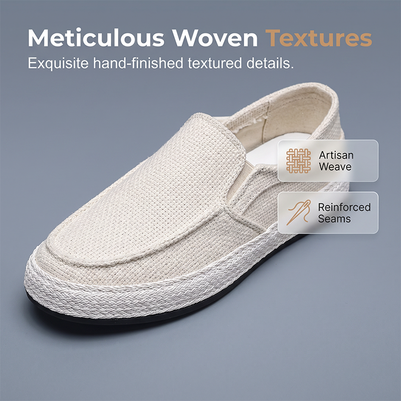 Casual linnen herenschoenen: lichtgewicht zomerse instappers (lazy loafers)