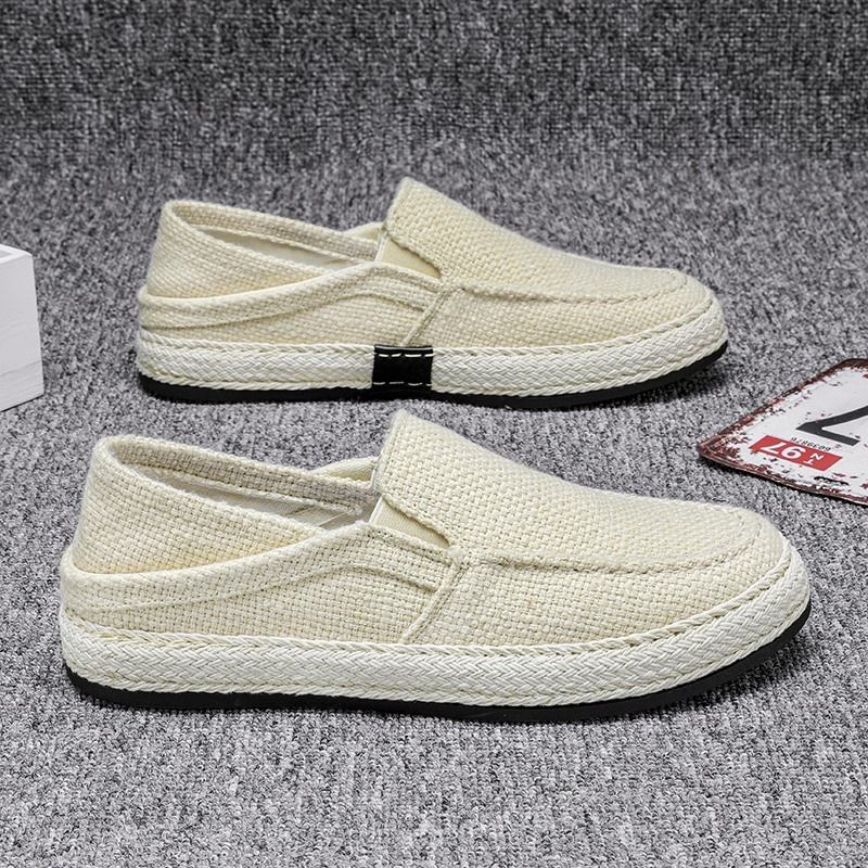 Casual linnen herenschoenen: lichtgewicht zomerse instappers (lazy loafers)