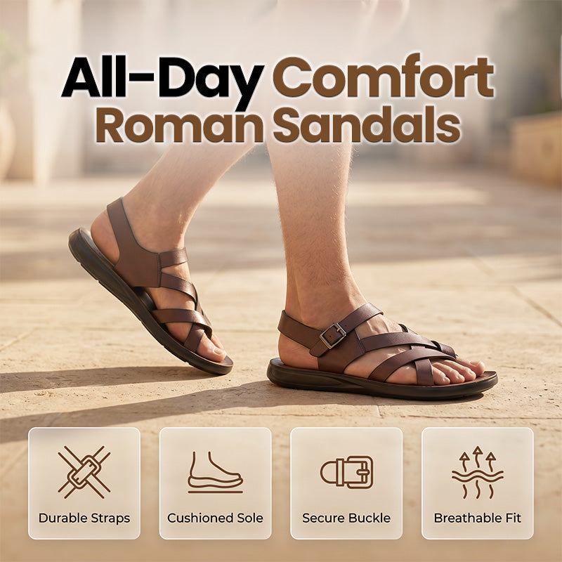 🌊Heren Romeinse Sandalen – Zachte Zool Zomer Casual Strandschoenen