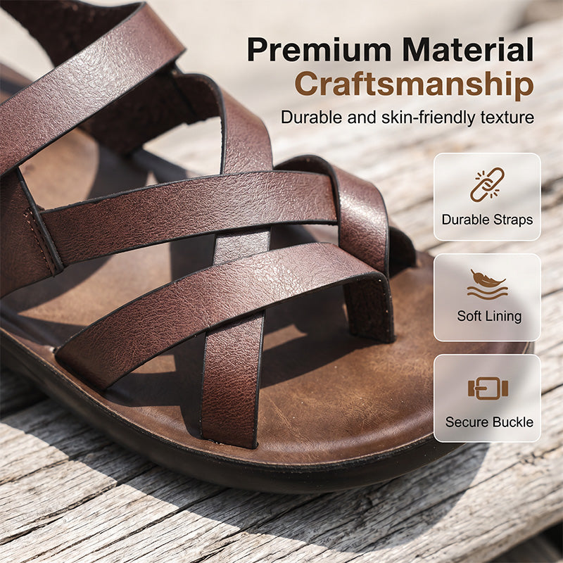 🌊Heren Romeinse Sandalen – Zachte Zool Zomer Casual Strandschoenen