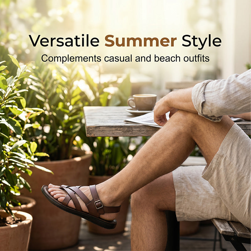 🌊Heren Romeinse Sandalen – Zachte Zool Zomer Casual Strandschoenen