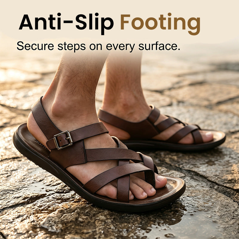 🌊Heren Romeinse Sandalen – Zachte Zool Zomer Casual Strandschoenen