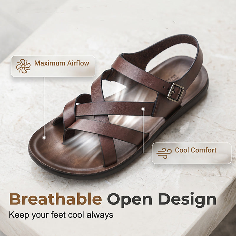 🌊Heren Romeinse Sandalen – Zachte Zool Zomer Casual Strandschoenen