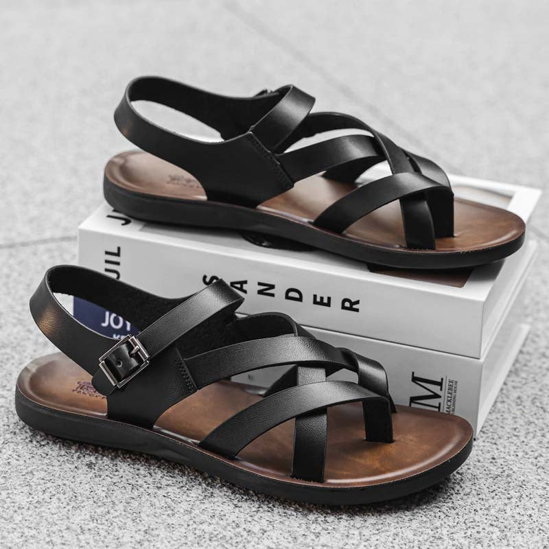 🌊Heren Romeinse Sandalen – Zachte Zool Zomer Casual Strandschoenen