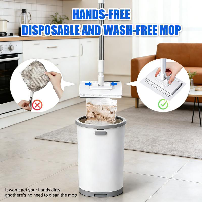 📢📢NU 50% KORTING!! ⏰Platte dweil met universele doekenklem zonder handcontact