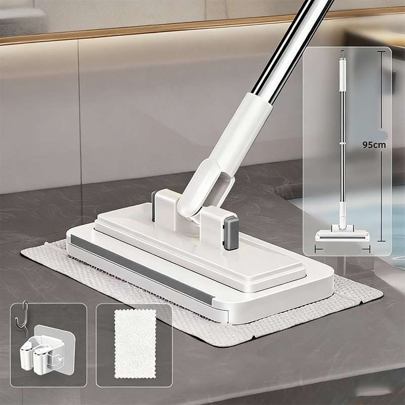 📢📢NU 50% KORTING!! ⏰Platte dweil met universele doekenklem zonder handcontact