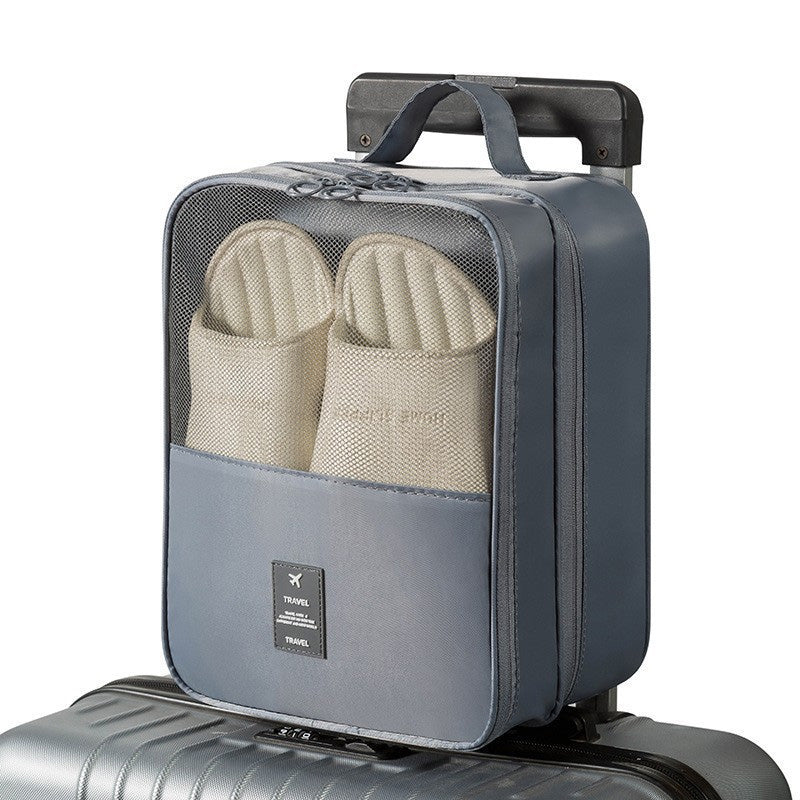 💥【LIMITED TIME 50% OFF】🔥 Reis Schoenen Organizer | Past 3 Paar Schoenen | Schuift Over Bagagehandvat | 160g Satijnkatoen Waterdicht & Slijtvast | Grijs/Blauw/Navy/Zwart/Beige