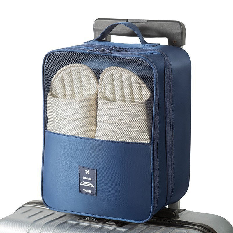 💥【LIMITED TIME 50% OFF】🔥 Reis Schoenen Organizer | Past 3 Paar Schoenen | Schuift Over Bagagehandvat | 160g Satijnkatoen Waterdicht & Slijtvast | Grijs/Blauw/Navy/Zwart/Beige