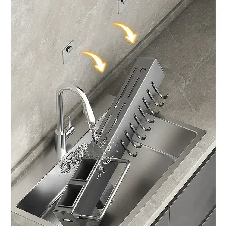 Multifunctionele keukenstokjeshouder en meshouder