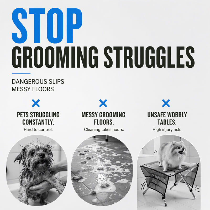 ❄️Zomerfresh 50% Korting!🐾Opvouwbaar Verzorgingsstation voor Kleine Honden en Katten – Handige Trimtafel voor Nagels Knippen, Wassen en Borstelen