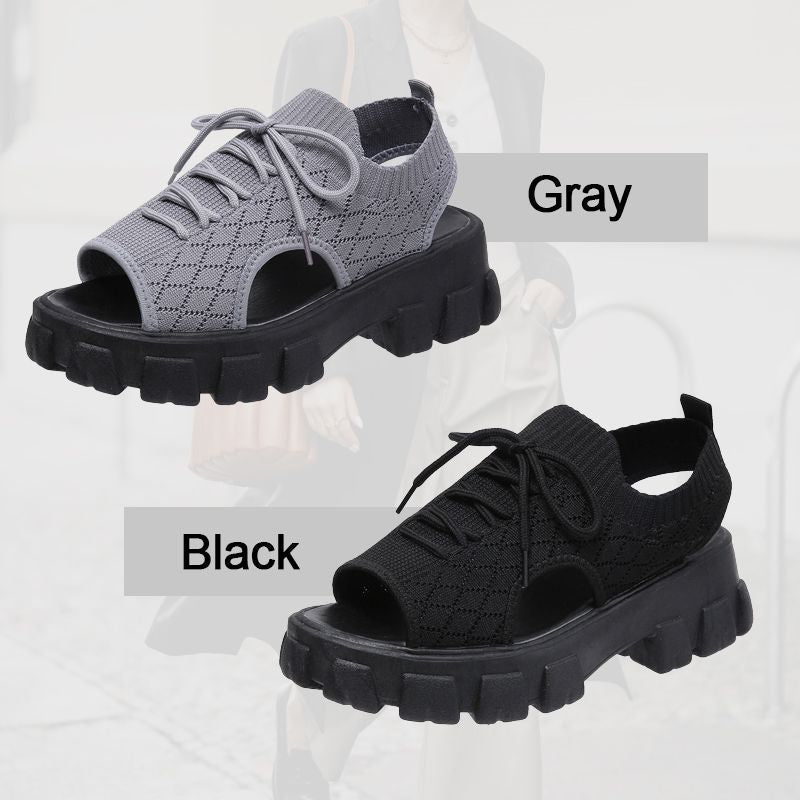 Dames Dikzool Gebreide Sport Sandalen
