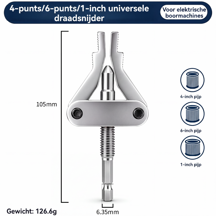 Gereedschap voor het uittrekken van beschadigde buizen