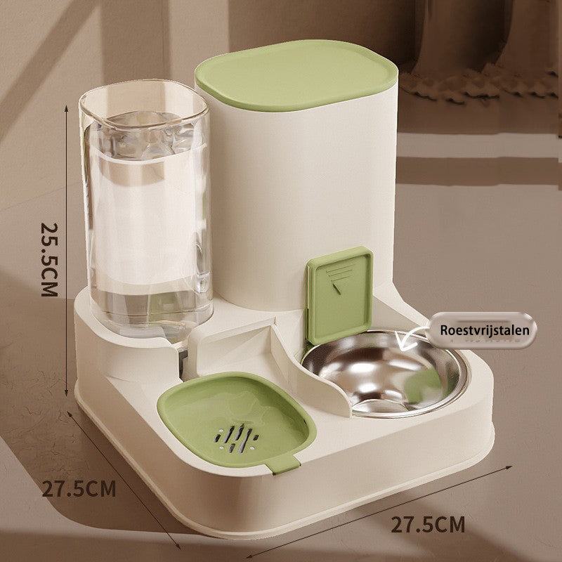 2 in 1 Automatische Voerbak en Waterdispenser voor Huisdieren