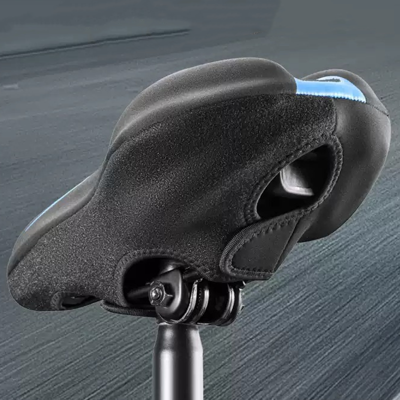 🚲 50% KORTING!🎉 Hoogelastische Siliconen Fietszadelhoes, Zacht Gevoerd