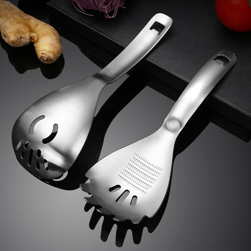 🍲🥄 5-in-1 keukenlepel | Scheppen, zeven, scheiden, malen & openen | 304 RVS | 23,5 cm | Vaatwasmachinebestendig | 50% KORTING!