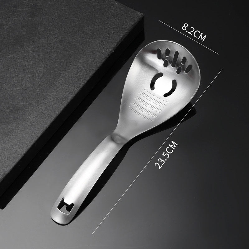🍲🥄 5-in-1 keukenlepel | Scheppen, zeven, scheiden, malen & openen | 304 RVS | 23,5 cm | Vaatwasmachinebestendig | 50% KORTING!