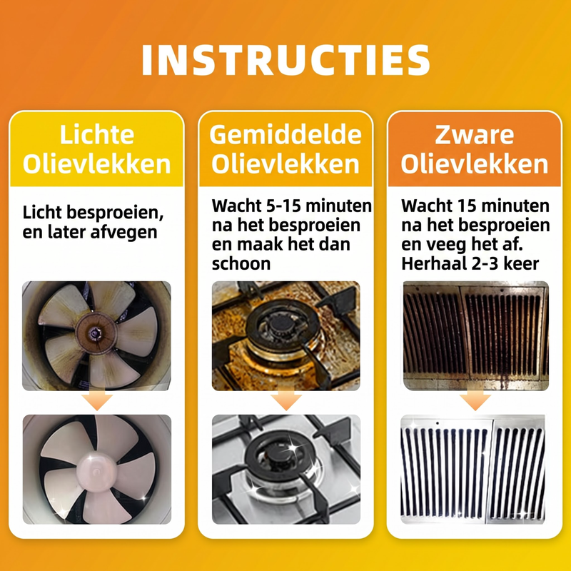 📢🔥Krachtige Keukenreiniger – Helpt Vet & Vlekken Verwijderen | Voor Kookplaten, Afzuigkappen & Tegels 🧽