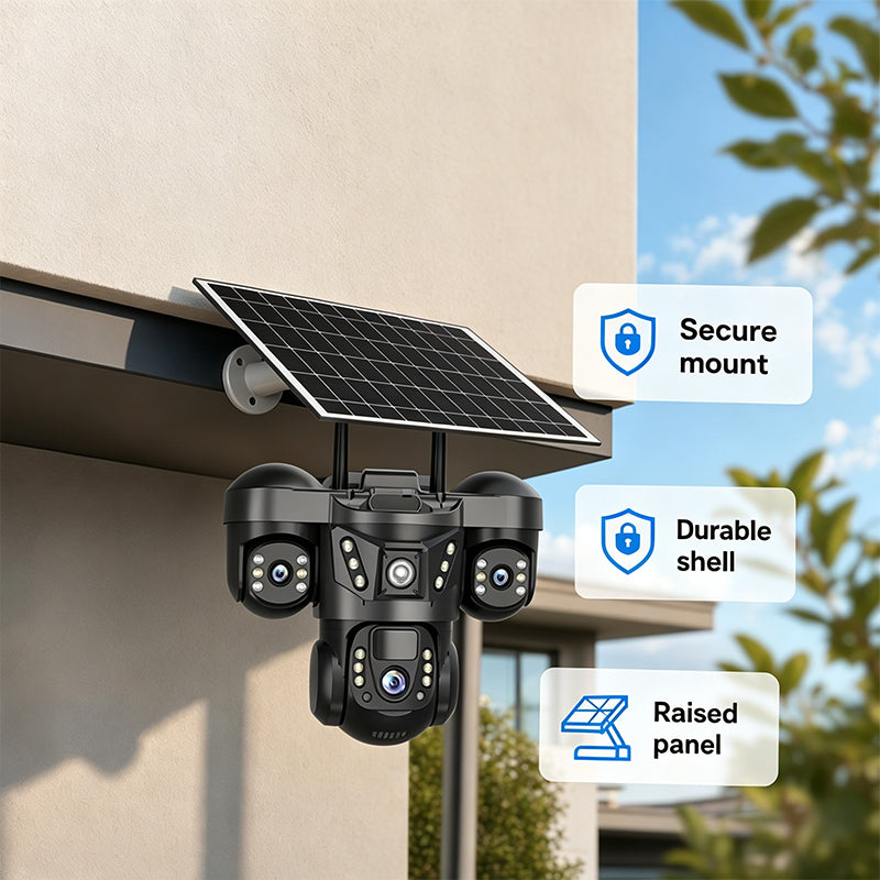 🔥50% Korting! Solar Beveiligingscamera Buiten 360° – Geen Stroomkabel, Volledig Zicht! 📷 Overal te monteren, ziet ook 's nachts, IP67 regendicht ☀️ Beperkt aanbod ⏳