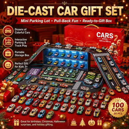 Opvouwbare speelgoedauto-garageset
