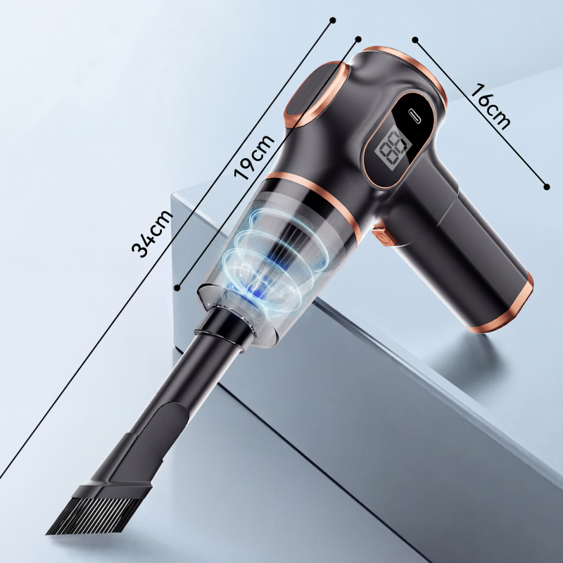 🚗 FLASH PROMO: -50%! 🧹 Draadloze Krachtige Stofzuiger – 2-in-1 Zuigen & Blazen, Compact voor Auto en Huis ✨