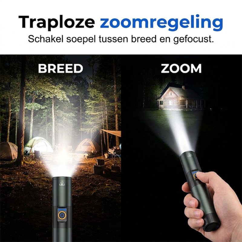 ⏳ Tijdelijke aanbieding⏳ Ultraheldere tactische zaklamp met zoomfunctie