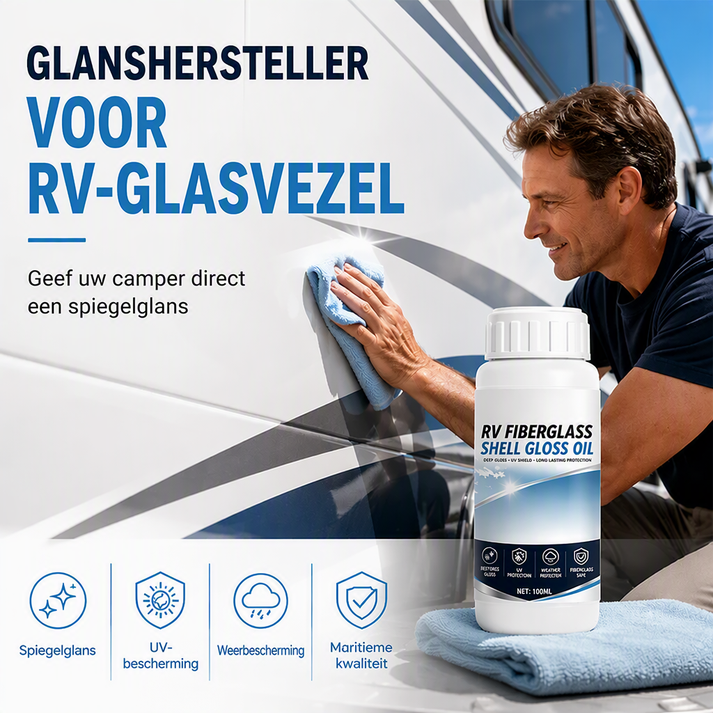 🔥Verweerde camper? Herstel de glans in minuten – RV Glasvezel Glans Hersteller met UV-bescherming 🚐