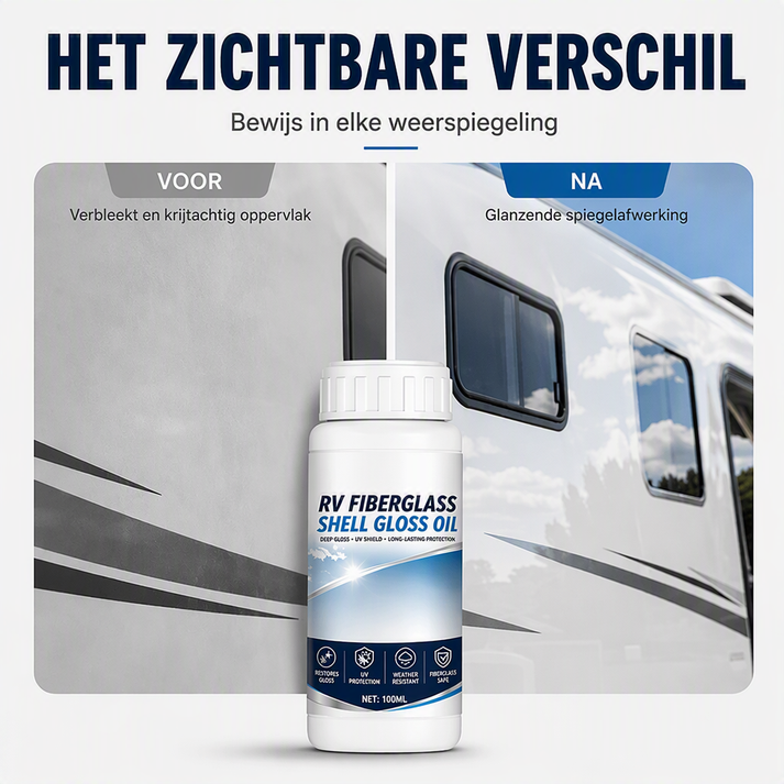 🔥Verweerde camper? Herstel de glans in minuten – RV Glasvezel Glans Hersteller met UV-bescherming 🚐