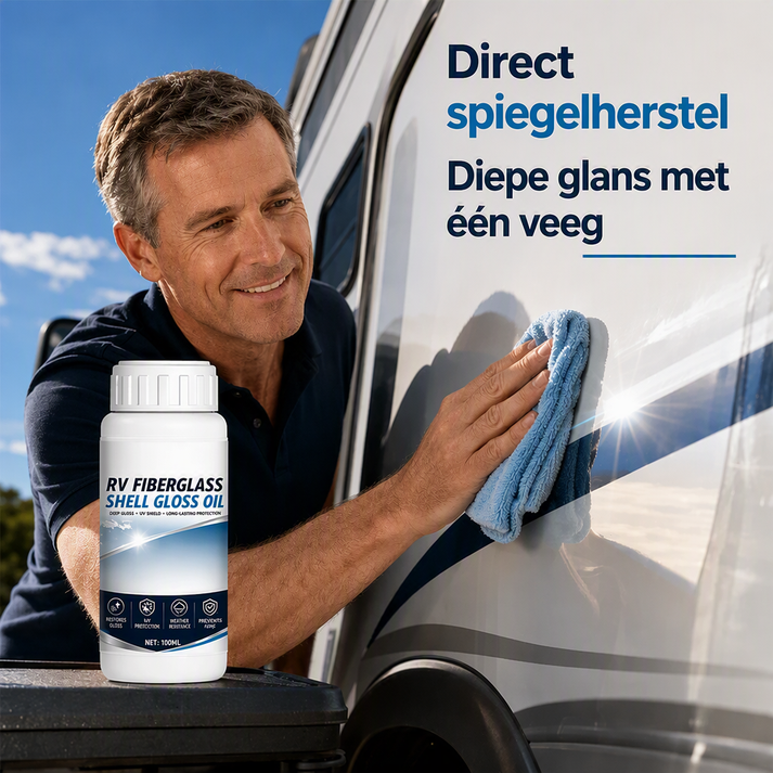 🔥Verweerde camper? Herstel de glans in minuten – RV Glasvezel Glans Hersteller met UV-bescherming 🚐