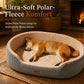 ✨NU 50% KORTING! ✨Afneembaar ovaal huisdierbed van polarfleece en Oxford-stof met vochtwerende, antislip bodem en sponsvulling voor honden en katten