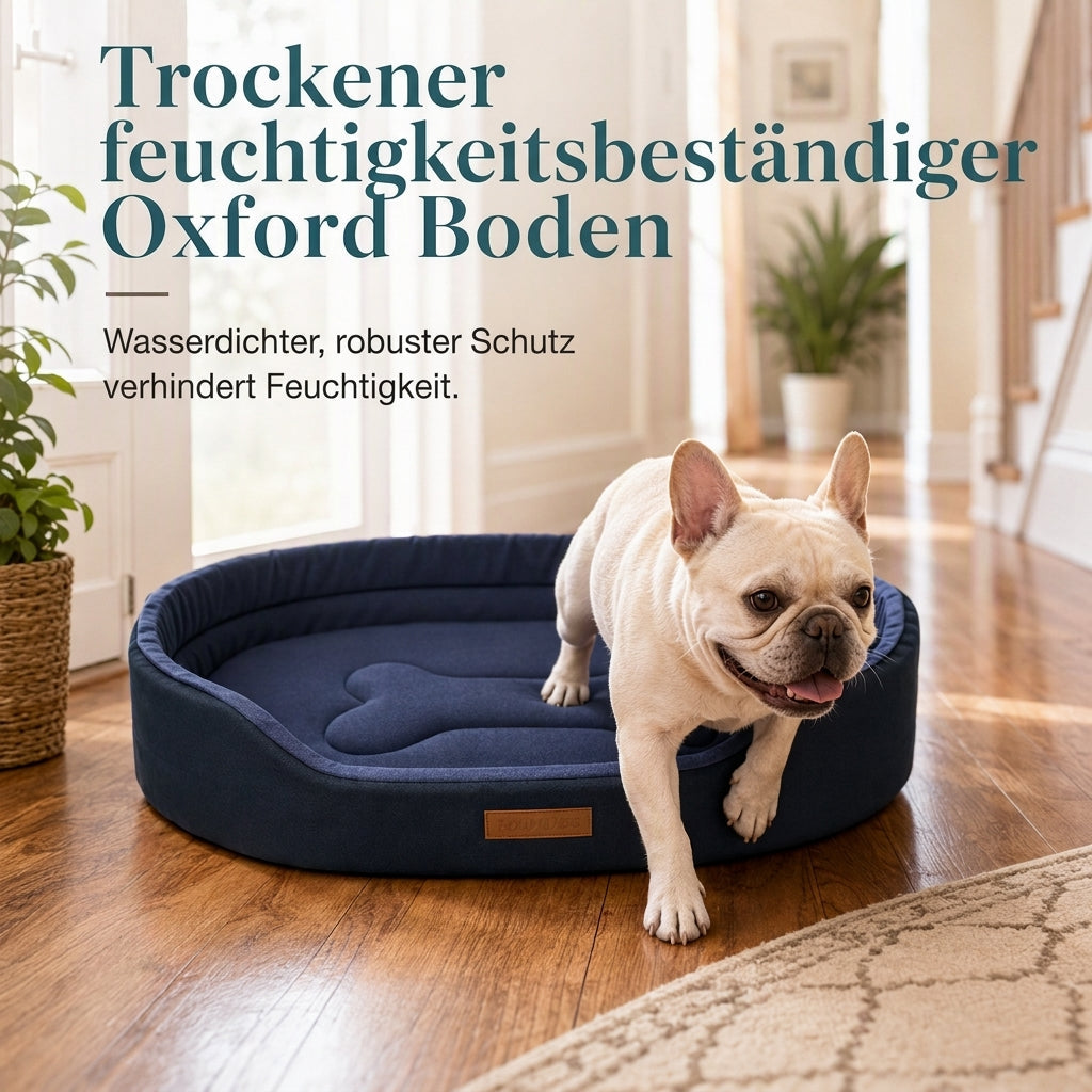 ✨NU 50% KORTING! ✨Afneembaar ovaal huisdierbed van polarfleece en Oxford-stof met vochtwerende, antislip bodem en sponsvulling voor honden en katten