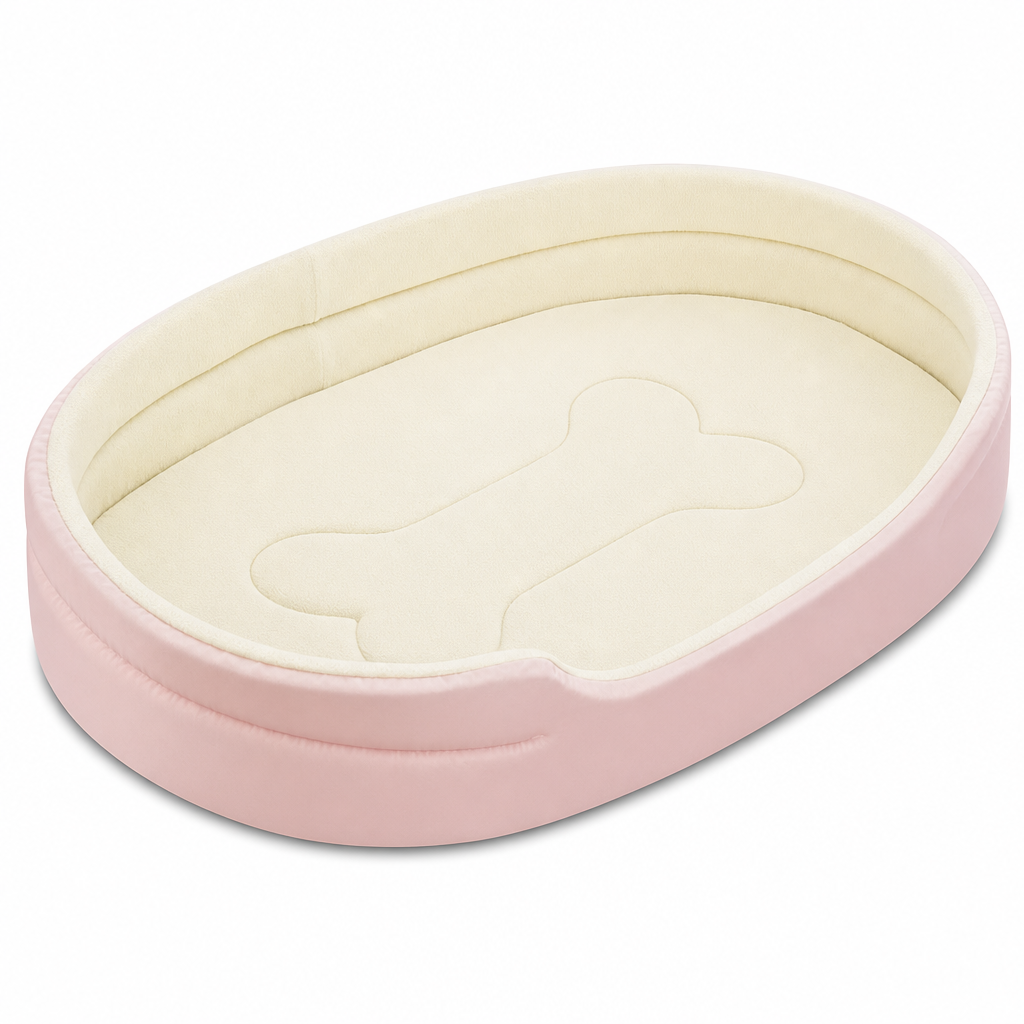 ✨NU 50% KORTING! ✨Afneembaar ovaal huisdierbed van polarfleece en Oxford-stof met vochtwerende, antislip bodem en sponsvulling voor honden en katten