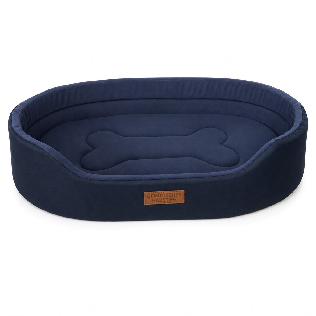 ✨NU 50% KORTING! ✨Afneembaar ovaal huisdierbed van polarfleece en Oxford-stof met vochtwerende, antislip bodem en sponsvulling voor honden en katten