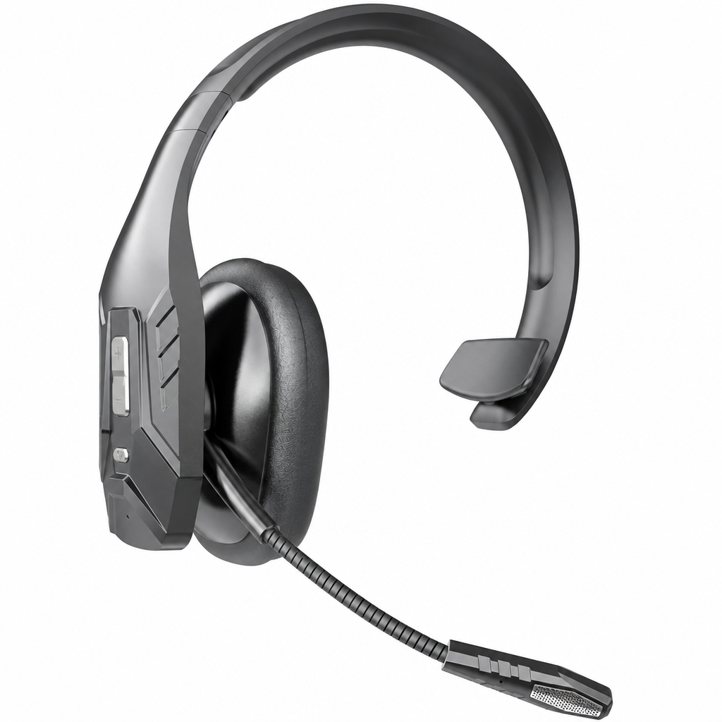 Draadloze Bluetooth-headset voor callcenters met ENC-ruisonderdrukking en automatische koppeling voor klantenservice en vrachtwagenchauffeurs