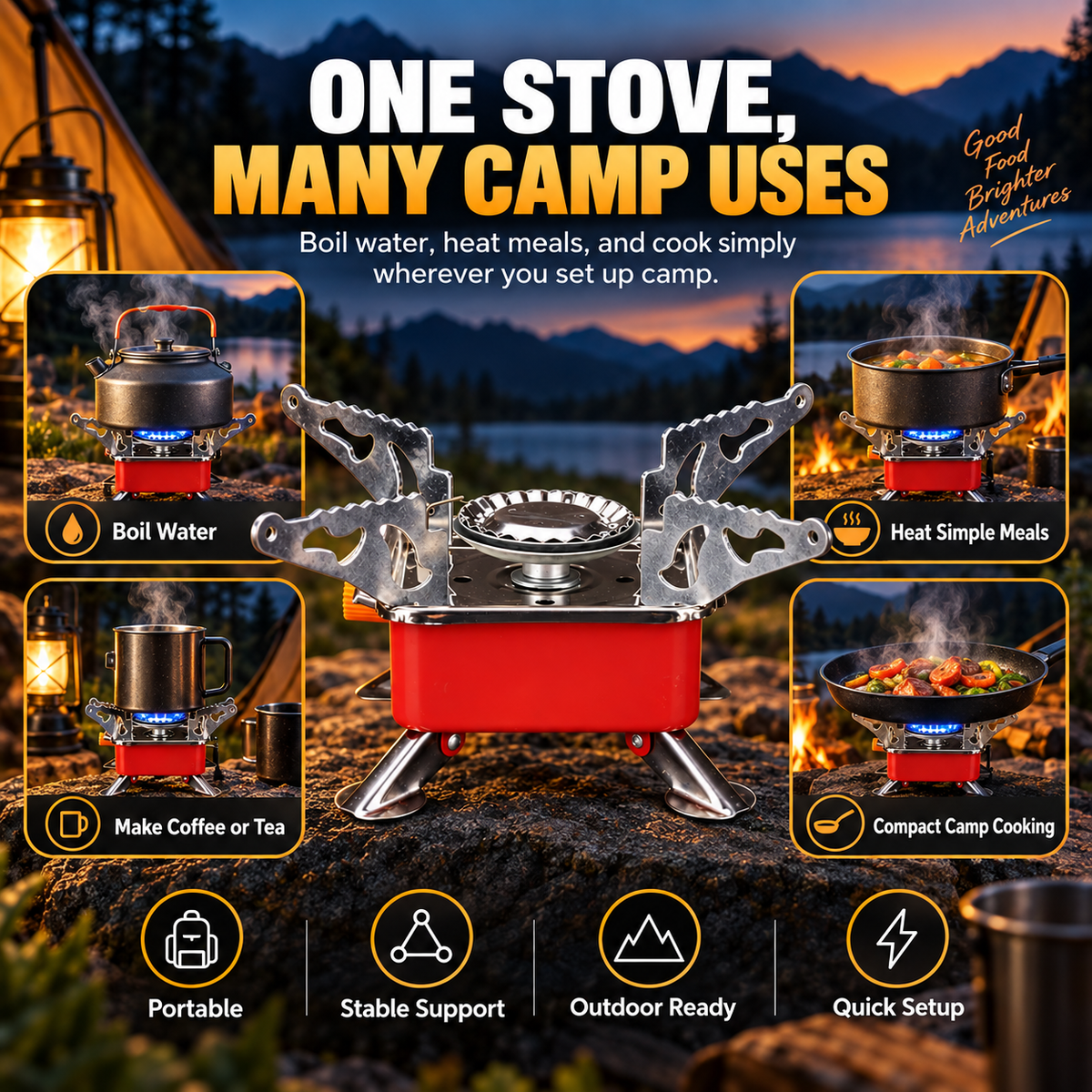 🔥 Opvouwbare campingbrander