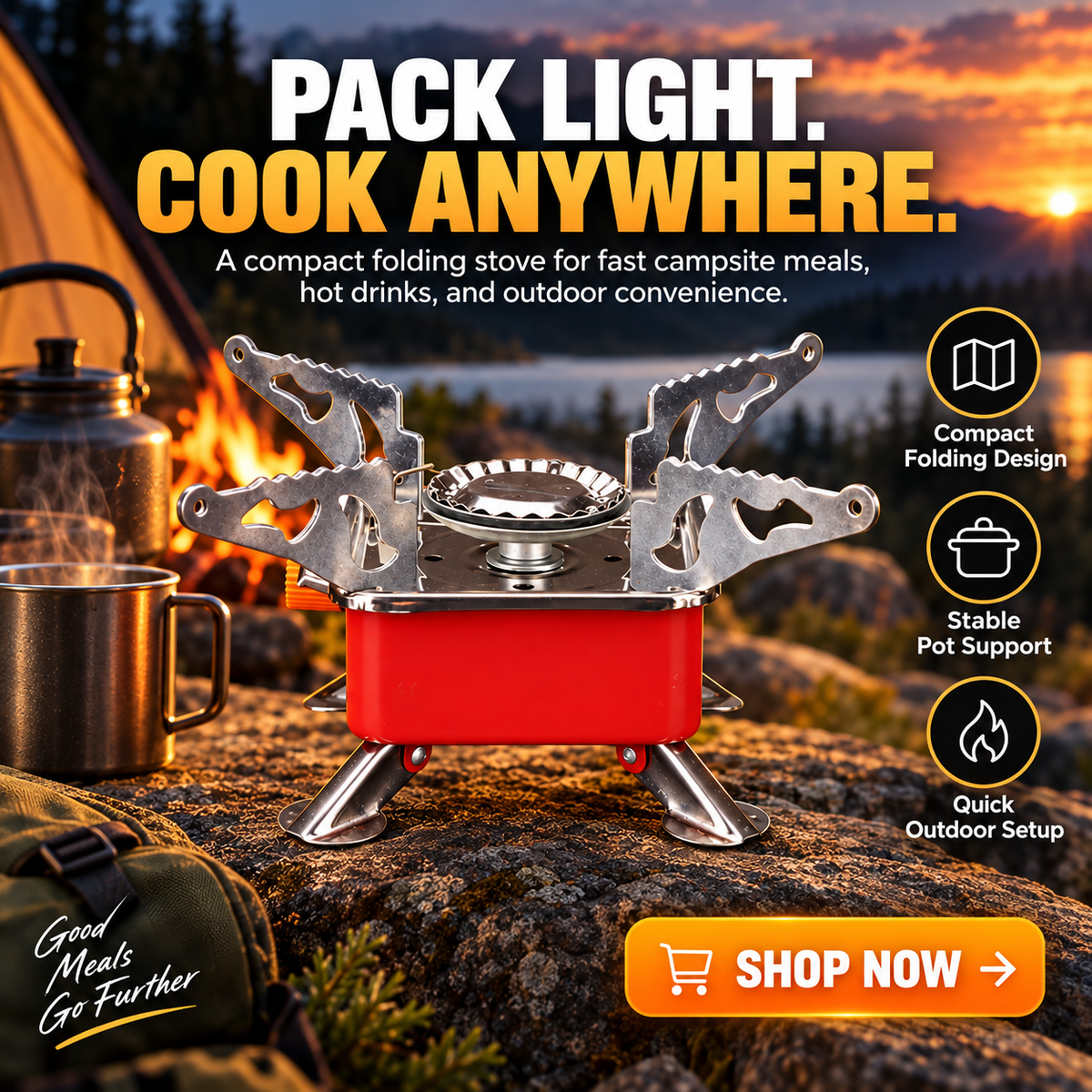 🔥 Opvouwbare campingbrander