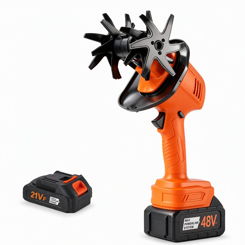 ⏳Tijdelijke Aanbieding⏰ Draadloze Handbediende Mini Tuinfrees & Grondwoeler - 21V Lithium Accu Tuinfrees voor Tuin en Gazon