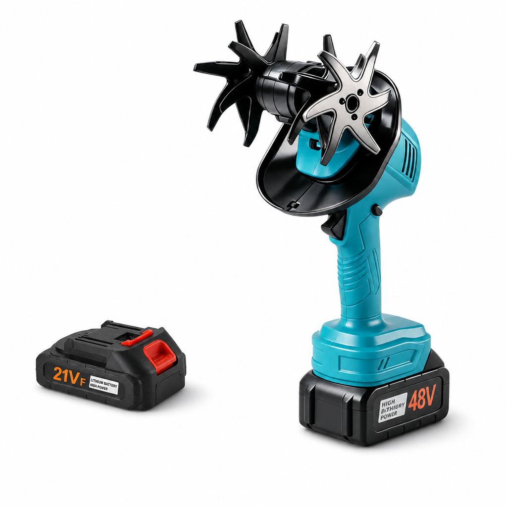 ⏳Tijdelijke Aanbieding⏰ Draadloze Handbediende Mini Tuinfrees & Grondwoeler - 21V Lithium Accu Tuinfrees voor Tuin en Gazon