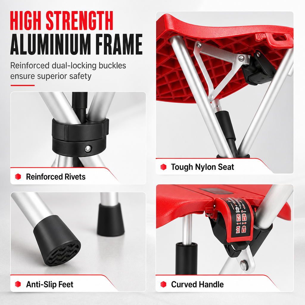 🚶‍♂️🦯 Opvouwbare wandelstok met zitje – 50% KORTING! Aluminium frame, stabiele driepoot en antislipvoet – overal wandelen en uitrusten. 🪑