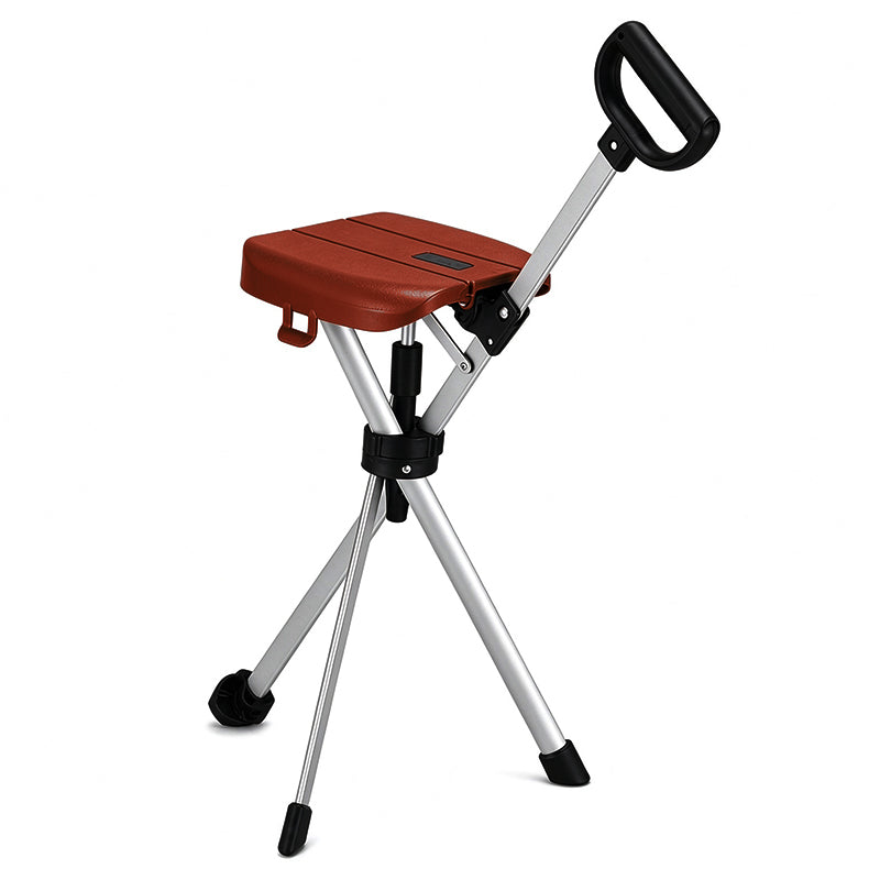 🚶‍♂️🦯 Opvouwbare wandelstok met zitje – 50% KORTING! Aluminium frame, stabiele driepoot en antislipvoet – overal wandelen en uitrusten. 🪑