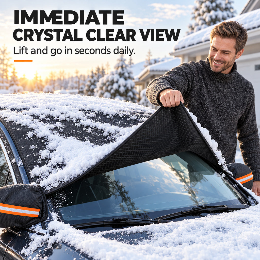Dikke all-season voorruitbeschermer voor auto, beschermt tegen sneeuw, vorst en zon
