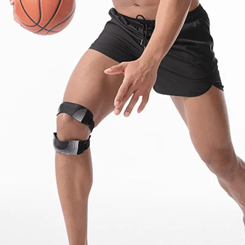 ⏳ Tijdelijke aanbieding⏳ Verstelbare patella knieband met dubbele banden en siliconen pads Open ontwerp met instelbare sluitingen In zwart grijs roze of blauw 1 stuk