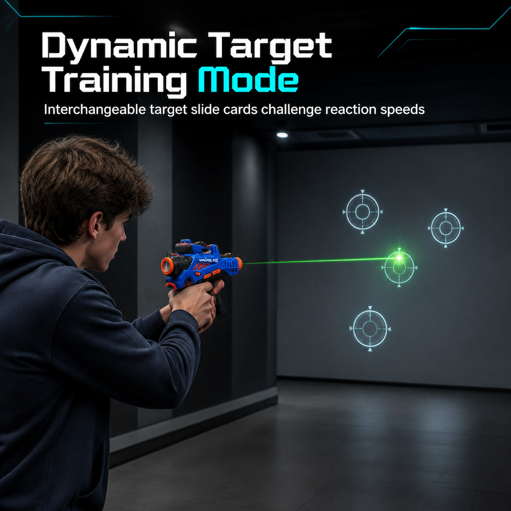 🎄Profiteer van de kerstuitverkoop: 50% korting！！🎁Infrarood-lasergameset voor kinderen met 2 minipistolen en 1 projector, met licht en geluid