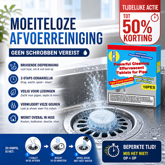 Krachtige Reinigende Bruistabletten voor Afvoer