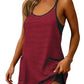 Gestreepte tankini-jurk voor dames met zakken